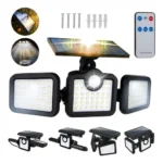 TRIPLE LAMPARA CON PANEL SOLAR - Imagen 4