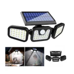 TRIPLE LAMPARA CON PANEL SOLAR