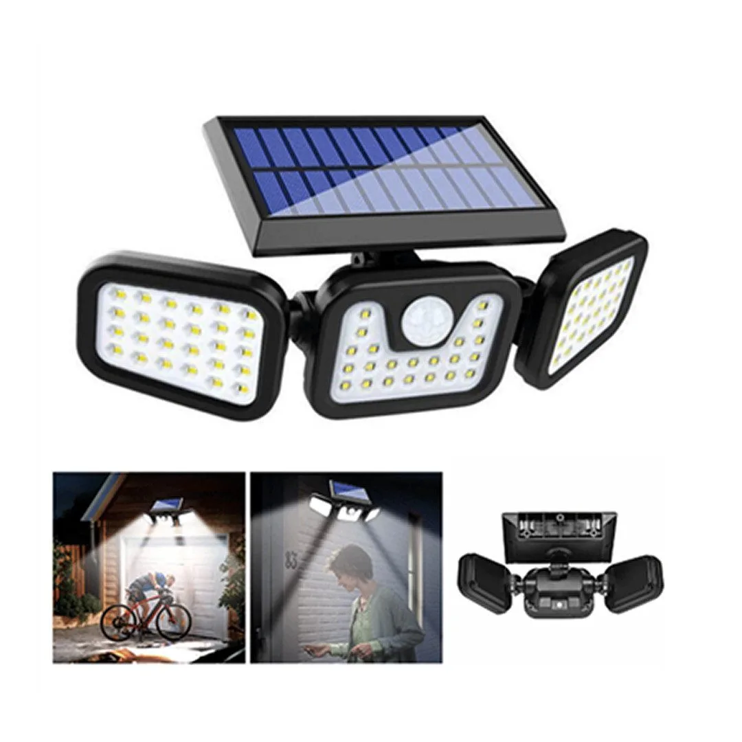 Group 13 TRIPLE LAMPARA CON PANEL SOLAR - Imagen 1