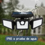 TRIPLE LAMPARA CON PANEL SOLAR - Imagen 2