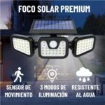 TRIPLE LAMPARA CON PANEL SOLAR - Imagen 3